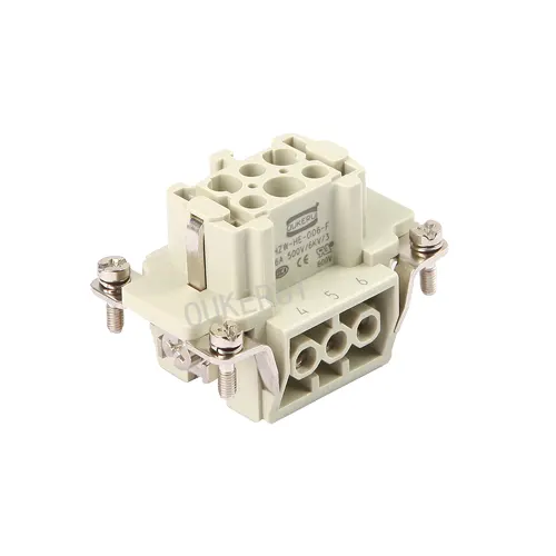 6 Pin 16A 500V Heavy Duty Connector Hun-indsats